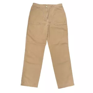 Lauren Ralph Lauren Womens Size 8 Brown Straight Leg Pants Mid Rise Cotton NEW - Picture 1 of 7