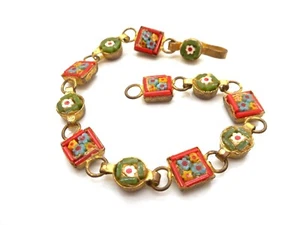 Unikat Vintage Micro Mosaik Millefiori Armband 50er Jahre Italien - Bild 1 von 3