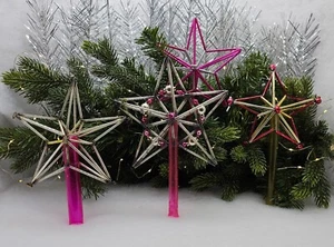 Topper stella di Natale vintage decorazione vetro antico ornamenti - Foto 1 di 10