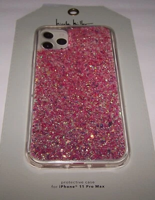 Nicole Miller 粉色闪光手机壳 适用于 iPhone 11 Pro Max ~ 全新 — 第 1/2 张图片