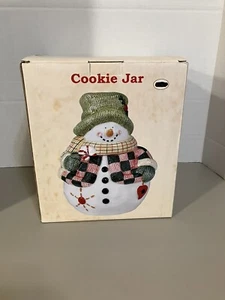 Vintage "Homespun Holidays" Schneemann Keksdose - Bild 1 von 9