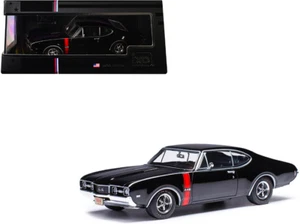Oldsmobile 442 W-30 1970 Ebony Black Red Stripes IXO Models 1/43 Diecast - Picture 1 of 6