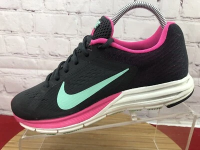 耐克 Zoom Structure 17 跑步鞋 (615588-036) 黑色女式 7.5 码 — 第 1/4 张图片