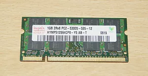 NEW HYNIX HYMP512S64CP8-Y5 HYMP112S64C 1GB DDR2 667MHz PC2-5300 Laptop Memory - Picture 1 of 2