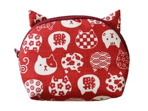Kyoto Cat Pattern Pouch Accessory Case Japanese Pattern Co - Picture 1 of 6
