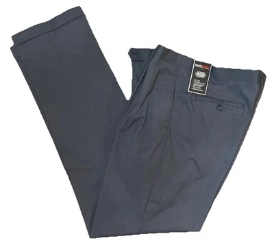 Roundtree & Yorke TravelSmart Men’s 38x36 Slate Blue Pleated Cuffed Pants NEW - Image 1 of 4