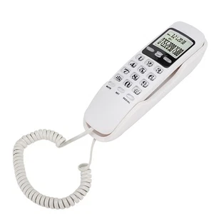 Kx-T888Cid English White Lcd Dispaly Telephone Mini Wall Landline With Dual SPC - Zdjęcie 1 z 12