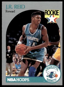 1990-91 Hoops Basketball J.R. Reid #57 RC Charlotte Hornets - Picture 1 of 10