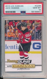 Jack Hughes UD Canvas 2019-20 Upper Deck #C239 PSA 10 - Imagen 1 de 2