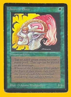 MTG LLANOWAR ELVES Beta (OldManMTG 002-480) - Image 1 of 3