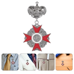 6 piezas broche retro británico medalla collar prendedores para hombre reina real - Imagen 1 de 12