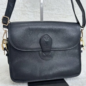 Bolso de Hombro Yves Saint Laurent Ysl Cuero Negro Dorado Herrajes Logo - Imagen 1 de 16
