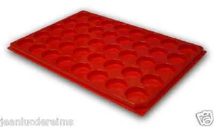 Plateau de rangement en plastique rouge satiné (400 capsules) Lot de 10 plateaux - Picture 1 of 1