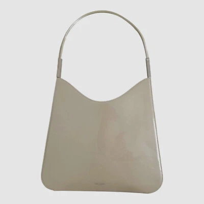 Bolso de mano hobo de hombro de charol Sadie gris Saint Laurent para mujer Foto 1 de 4