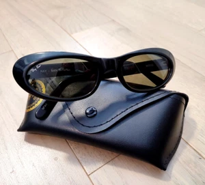 Vintage B&L Ray Ban W2522 Rituals Sonnenbrille schwarz G15 Gläser schlanke Katzen Retro 90er - Bild 1 von 15