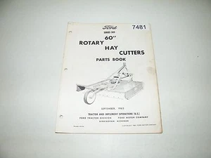 Ford Series 505 60" Rotary Hay Cutters Parts Catalog Sept 1963 PA-8753-A - Picture 1 of 4