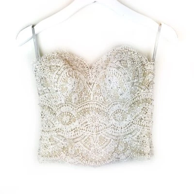 Watters Bree Corset Wtoo Sz 2 Wedding Dress Beaded Ivory Lace Champagne Bridal - Image 1 of 4
