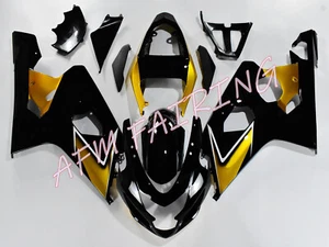 Gold Black ABS Injection Mold Bodywork Fairing Kit for GSXR600 GSXR750 2004 2005 - Picture 1 of 6
