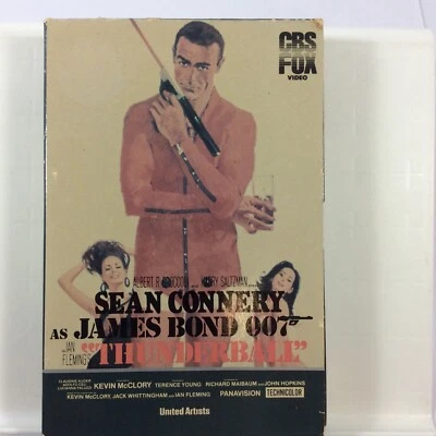 Thunderball James Bond 007 1965 VHS Sean Connery CBS FOX Big Box Side Open - Image 1 of 4