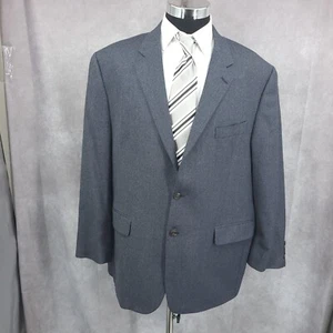 Chaps Ralph Lauren Blazer Jacket Mens 50 Gray Pure New Wool Sports Coat 2 B - Picture 1 of 15