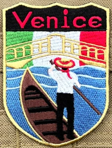 Venedig Italien Aufnäher 3,5" Aufbügeln Abzeichen Europa Reise Souvenir Gondel Geschenk Emblem - Bild 1 von 7