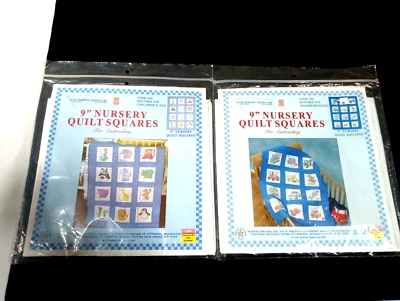Jack Dempsey Needle Art 9'' Nursery Quilt Squares 2pckgs Zoo & Transportation - Image 1 of 4