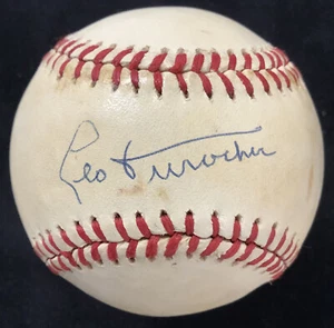 Leo Durocher Signed Baseball Chub Feeney Yankees Cardinals Autograph WSC HOF JSA - Picture 1 of 8