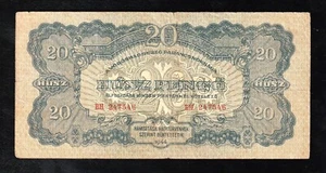 Ungarn, 20 Pengo, 1944, P-M6, Banknote, Russische Besetzung Rote Armee - Bild 1 von 2