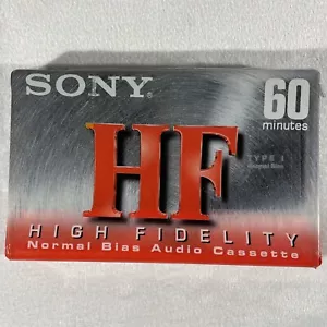 Cinta de casete en blanco Sony HF, C-60HFC nueva sellada de fábrica 60 minutos roja alta fidelidad - Imagen 1 de 5