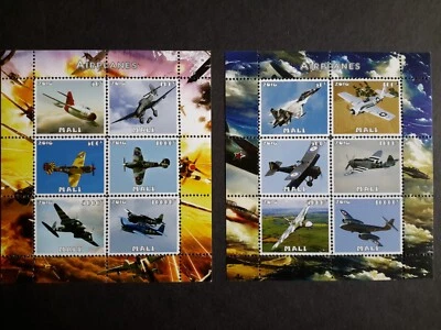 sellos MALI 2016 aviones 2 bloques (p) Foto 1 de 3