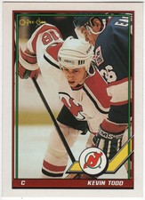 1991/92 O-PEE-CHEE #400 Kevin Todd RC-Near Mint
