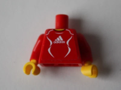 LEGO ®  Minifiguren Fußballer Oberteil aN15 rot mit gelben Händen ohne Kopf - Bild 1 von 2