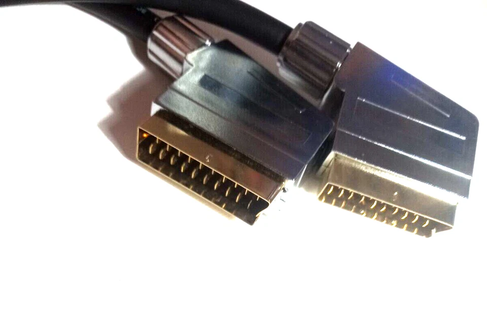 Black 10 Meter SCART Plug To SCART Plug Fully Connected OFC Professional Cable - Image 1 of 1