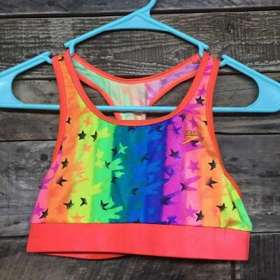 Задняя часть Speedo Racer Rainbow со звездами для девочек размер 14 - Изображение 1 из 4