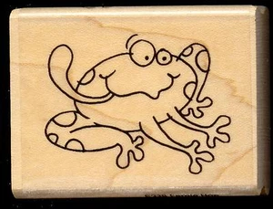 STAMPENDOUS rubber stamp FERGIE HOP wood mounted, Frog, MPN 5239 - Picture 1 of 2