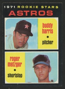 1971 Topps Astros Rookies - Buddy Harris/Roger Metzger RC Houston Astros #404