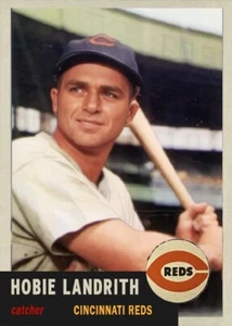 Hobie Landrith - Cincinnati Reds - Scheda personalizzata stile 1953 - Foto 1 di 2