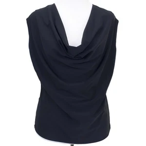 Luxe by Lisa Thomas kleine Damenbluse schwarz Halsausschnitt Arbeit Karriere Party - Bild 1 von 8