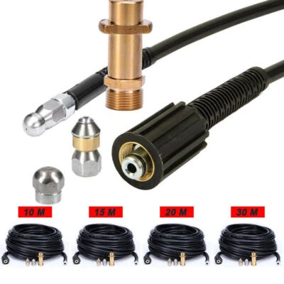 KINGDOM Rohrreinigungsschlauch Adapter Düsen Starr + Rotierend Hochdruckreiniger Kärcher