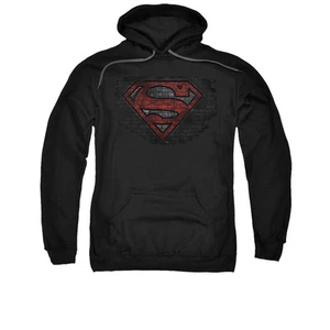 SUPERMAN BRICK S Licensed Adult Pullover Hooded Sweatshirt Graphic Hoodie SM-3XL - Picture 1 of 2