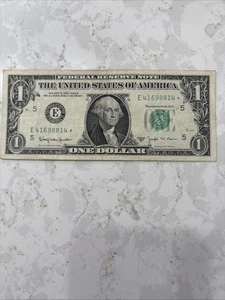 1963B JOSEPH W. BARR STAR NOTE DOLLAR E 41698814* Bank Of Richmond - Picture 1 of 2