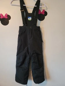 Slalom Youth Snow Bib Overall Snow Pant BLACK small 6/7 - Picture 1 of 7