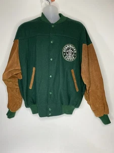 Vintage Starbucks Coffee Corporate Employee Varsity Letterman Jacket - Picture 1 of 10