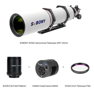 SVBONY SV550 122mm Telescopes APO+SV605CC 9MP USB 3.0 cooled Camera+SV220 Filter - Picture 1 of 20