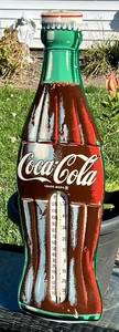 TERMÓMETRO DE LATA BOTELLA DE COCA COLA VINTAGE 29" AÑOS 50 PUBLICIDAD DE BEBIDAS DE COCA COLA - Imagen 1 de 8