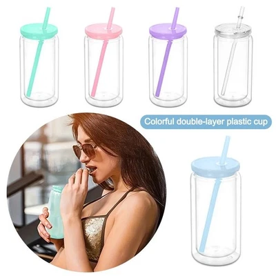 Reusable Water Bottles 16oz Capacity Snow Globe Tumbler  Holiday Gifts - Image 1 of 4