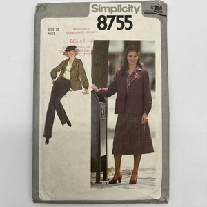 Simplicity 8755 Skirt Pants & Jacket Size 10 Vintage 1978 Uncut - Picture 1 of 4