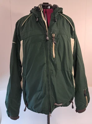 Abrigo Abercrombie Vintage Performance Para Hombre XL Verde Rayas Cremallera Completa Forrado de Vellón Foto 1 de 4