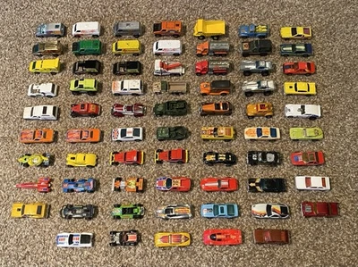 Large Lot of 68 Vintage Hot Wheels Vans Corvettes Military Red Lines Paddy Wagon - Image 1 of 4