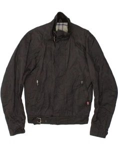 BELSTAFF Mens Biker Jacket UK 36 Small Black Nylon AV07 - Picture 1 of 3